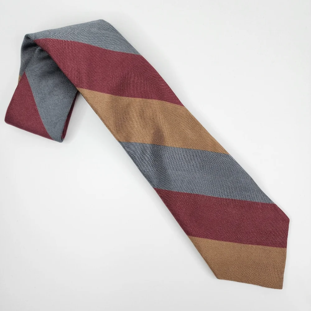 CHRISTIAN DIOR Thick Stripe SilkTie.